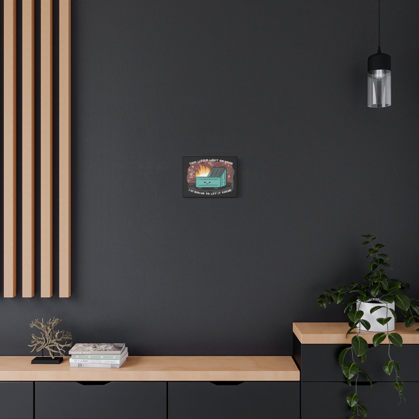 Whimsical Canvas Art - "This Little Light of Mine" Home Decor