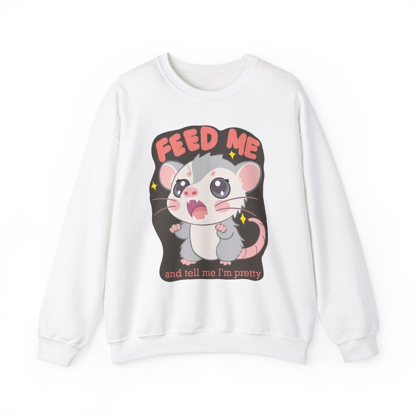 Cute Hamster Feed Me Crewneck Sweatshirt