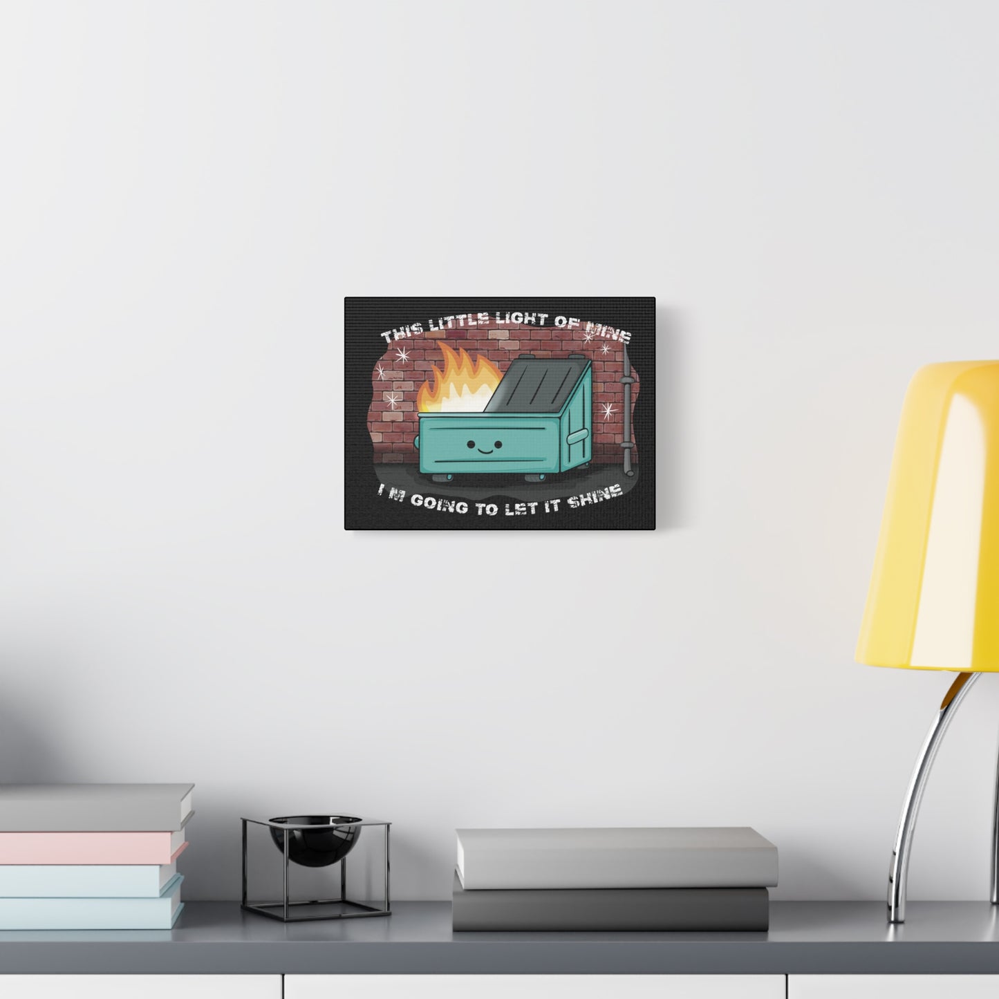 Whimsical Canvas Art - "This Little Light of Mine" Home Decor
