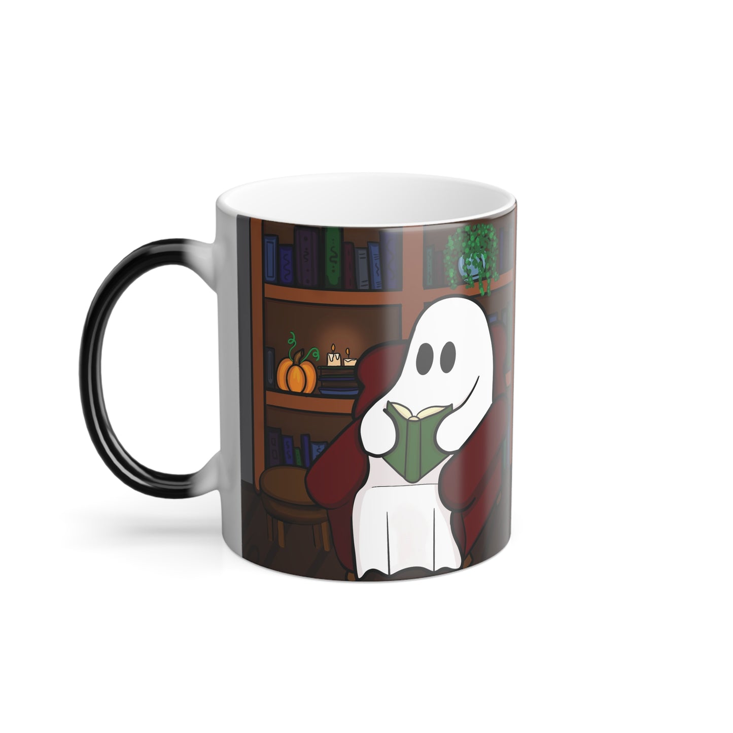 Cozy Ghost Color Changing Mug - Ghost in a Library